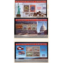 Grønland - Over 225 stk. 4-blokke - Miniark - Enkeltmærker - Hovedparten i sorte lommer og stemplet. 